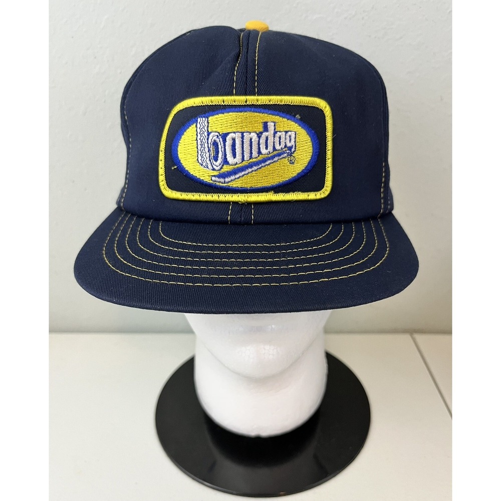 Vintage Swingster Bandag Tires Foam Lined Snapback Hat Blue Made in USA